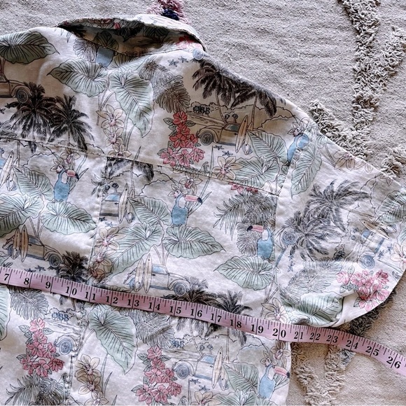 Rachel Zoe Neutral Vacation Resort wear Linen Button Shirt Dress mini size XL - Picture 7 of 9